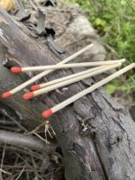 Allumettes longues en bois imperméables et anti-UV pour cheminée, avec manche en bois, pour barbecue