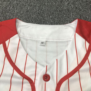 Maillots de baseball en polyester respirant avec logo personnalisé Maillot de baseball à motif de bande de sublimation - Product Image 5