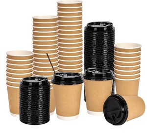 Gobelets à café jetables 100 % compostables à paroi simple en PE laminé, 8oz, 10oz, 12oz, pour boissons chaudes, en papier, avec logo personnalisé, qualité alimentaire - Product Image 1