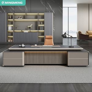 2024, venta al por mayor, personalizado, gran oferta, estación de trabajo de tablero de alta densidad moderna, mesa de oficina comercial, escritorio de Gerente Ejecutivo CEO - Product Image 3