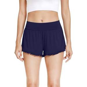 Pantalones Cortos de Dormir para Mujer, Suaves, de Viscosa de Bambú, Pierna Ancha, Pantalones de Descanso de Algodón Puro, Pantalones Cortos de Pijama - Product Image 2