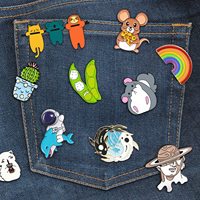 Quantité minimale de commande bas Vente en gros de nouvelles épingles design mignon LOGO personnalisé épingle en émail dur Fabricant dessin animé badge épingles à chapeau