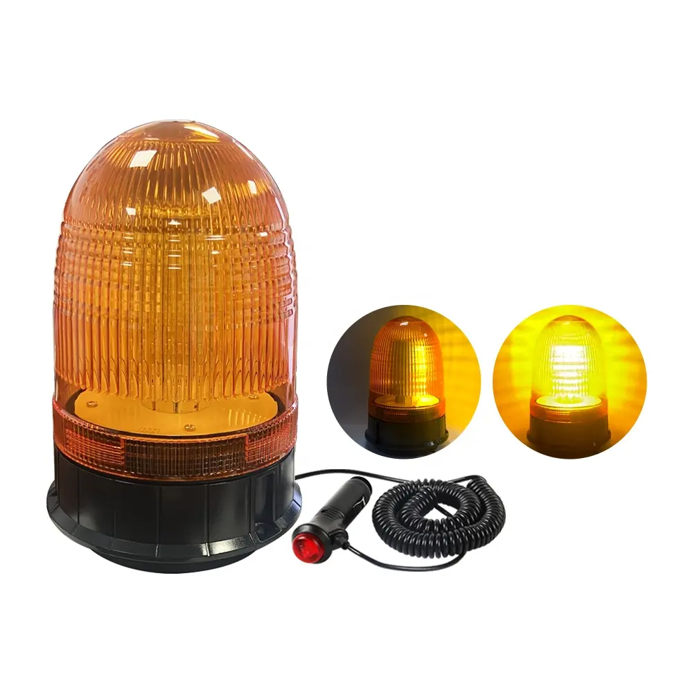 สีเหลืองอำพัน Led Strobe แสง Beacon รถหลังคาด้านบนหมุนไฟเตือนรับประกัน2ปี