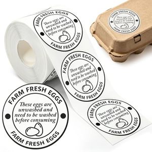 Étiquettes autocollantes recyclables de 2 pouces pour cartons d'œufs frais de ferme, pour l'emballage des œufs de poule et de caille à gratter - Product Image 2