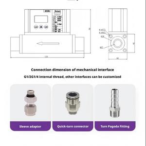 Độ chính xác cao điện tử hiển thị kỹ thuật số <span class=keywords><strong>Flow</strong></span> <span class=keywords><strong>Meter</strong></span> thép không gỉ <span class=keywords><strong>Tiny</strong></span> nhiệt Khối lượng khí hai chiều oxy Nitơ Carbon - Product Image 4