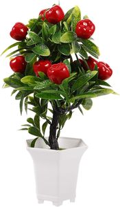 Bonsái <span class=keywords><strong>de</strong></span> árbol naranja <span class=keywords><strong>de</strong></span> simulación, decoración <span class=keywords><strong>de</strong></span> escritorio en maceta <span class=keywords><strong>de</strong></span> fresa <span class=keywords><strong>de</strong></span> plástico, Árbol frutal en maceta Artificial decorativo - Product Image 6