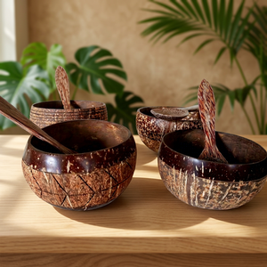 Tazón de Coco 100% Artesanal, Pulido y Sostenible, para Regalos y Velas, de Alta Calidad, Ecológico, Exportación de Vietnam, Eco2go - Product Image 1