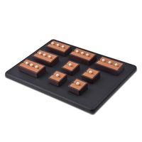 Ensemble de présentoirs à bijoux modernes Jinsky de luxe en microfibre marron recyclable, avec conteneurs de rangement multi-tailles personnalisés pour diamants en vrac