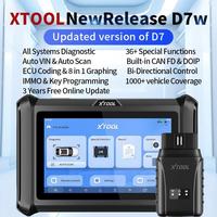 Scanner de diagnostic automobile sans fil D7W 12V avec mises à jour d'applications gratuites pendant 1 an, compatible tous systèmes CAN FD DOIP, universel bidirectionnel