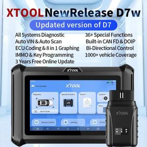 XTOOL D7W เครื่องสแกนวินิจฉัยรถยนต์ไร้สาย 12V อัปเดตแอปฟรี 3 ปี รองรับทุกระบบ CAN FD DOIP สำหรับยานยนต์ทั่วไป แบบสองทิศทาง - Product Image 5