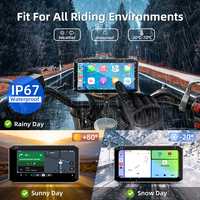 JMC-Caméra de Moto Carplay 6.25 P avec Boussole de Vitesse Étanche IP67 BSD Fonction Antivol TPMS Carplay Sans Fil, 1080 Pouces
