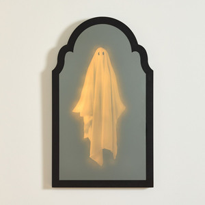 Nouveauté : Cadre photo en bois ondulé avec miroir holographique fantôme pour Halloween, décoration murale pour la maison et le magasin, ambiance effrayante - Product Image 1