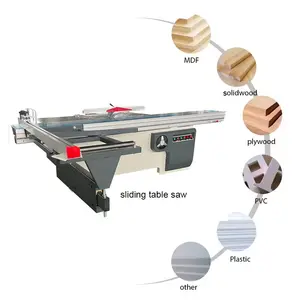 3200mm Automatic Woodworking Sliding Mdf Acrylic Melamine Board Woodworking Plywood Cutting Machine Sliding Table Panel Saw