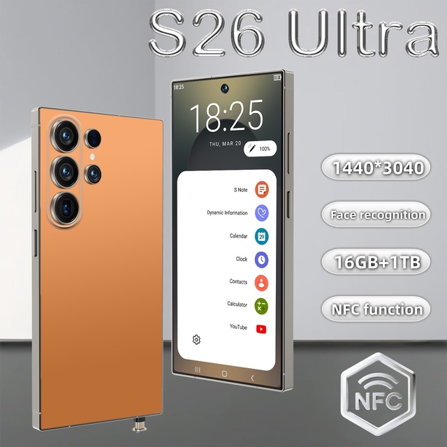 Cheap Factory Price S26 Ultra Smart Phone 2026 Model Deca-Core Processor 6.9 Big Screen Dual SIM Dual Standby Wholesale
