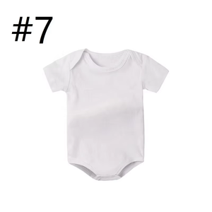 Baju Bayi Laki-laki Organik Katun Polos Warna Solid Lengan Pendek Kustom untuk Musim Panas, Romper Rajut 0-12 Bulan - Product Image 6