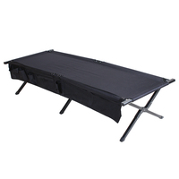 Lit de camping pliable en aluminium robuste de haute qualité, moderne, léger, portable, pour l'extérieur, support OEM, Oxford 600D