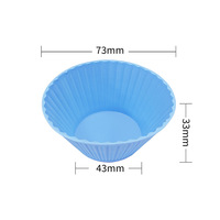 Moule à muffins rond en silicone de qualité alimentaire, résistant aux hautes températures, compatible four, moule à gâteau DIY