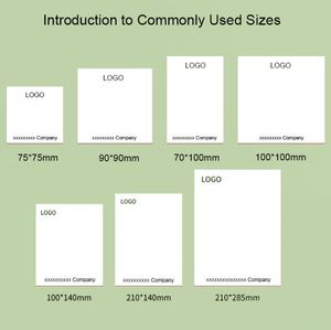 Bloc-notes autocollants vierges personnalisés avec logo, forme carrée, 7,5 cm, avec nom de l'entreprise, vente en gros - Product Image 4