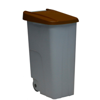 Contenedor de residuos con pedal selectivo, 120 litros. Verde.
