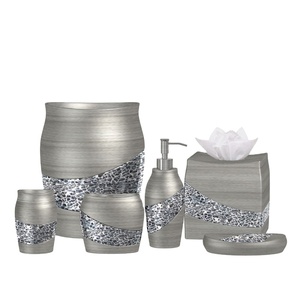 Hotel <strong>Bathroom</strong> <strong>Products</strong> Brown Polyresin <strong>Bathroom</strong> Accessory Set - Product Image 3