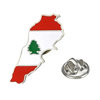 Carte libanaise drapeau festival logo personnalisé pays drapeau autocollant métal téléphone autocollant Liban