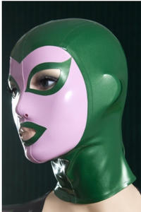 Nuova Maschera in Lattice alla Moda, Maschera Fetish in Gomma Fatta a Mano, Sexy con Cerniera Posteriore - Product Image 3