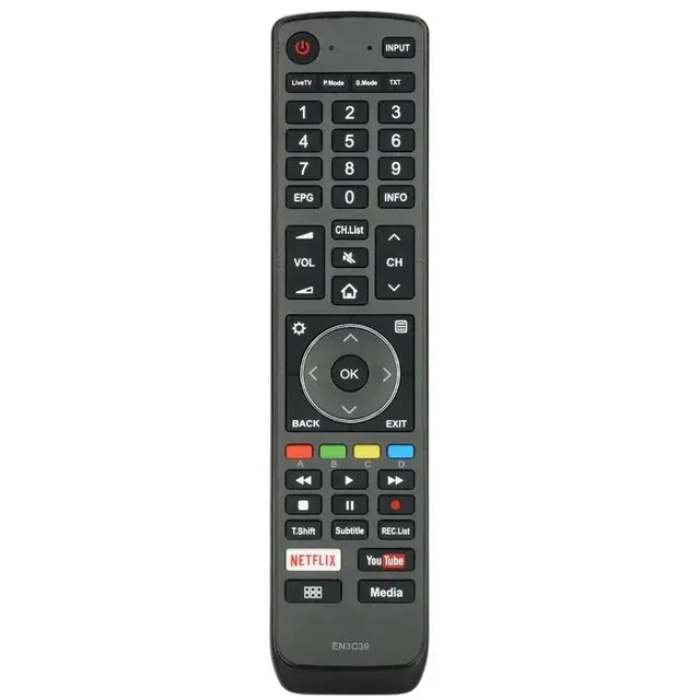 EN3C39 Remote Control for Hisense TV With Netflix YouTube Buttons 50N7 50P7 55N7 55P7 65N7 65N8 65N9