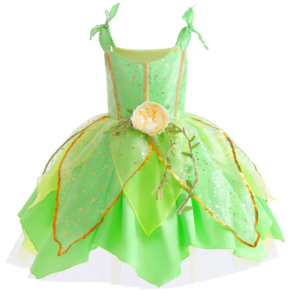 2023 Prinses Mooi Feest Prom Verjaardag Groen Fairy Tail Kostuum + Vleugels