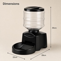 Distributeur automatique de nourriture pour chien intelligent, 5,5 L, écologique, en plastique, alimenté par batterie, écran LCD, enregistrement vocal, réglage de l'heure, pour l'extérieur