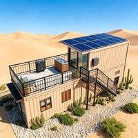 Rumah Kontainer Dua Lantai dengan Tangga Ruang Kantor Mini Modular