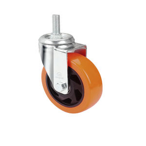 Orange <span class=keywords><strong>PVC</strong></span> Rollstuhl rad Medium Duty Lenkrad <span class=keywords><strong>5</strong></span> Zoll feste Rollen - Product Image 4