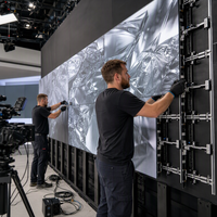 Écran LED de location P1.56 à pas fin 4K UHD 3840Hz 1200cd Luminosité Cabinet en aluminium moulé sous pression CMS/RDM basé sur le cloud pour studio TV