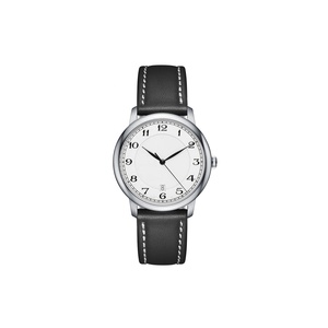 Cassa piatta orologio da donna Business con raffinato Understatement senza tempo eleganza cinturino in pelle zaffiro al quarzo - Product Image 4