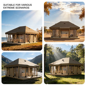 Casa de Campaña de Lujo Tipo Safari para Alojamiento Familiar al Aire Libre de Fábrica, de Lona Impermeable y Madera Maciza para Glamping con Baño - Product Image 5