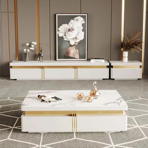 Meuble TV moderne Table basse simple combinaison salon ménage Rock plaque armoires de rangement - Product Image 2