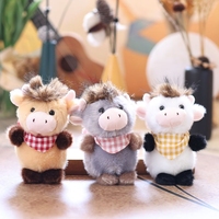 Pluche koe sleutelhanger, mini knuffelkoe, schattig boerderijdier, sleutelhanger, rugzak hanger, decoratie, cadeau, koe sleutelhangers