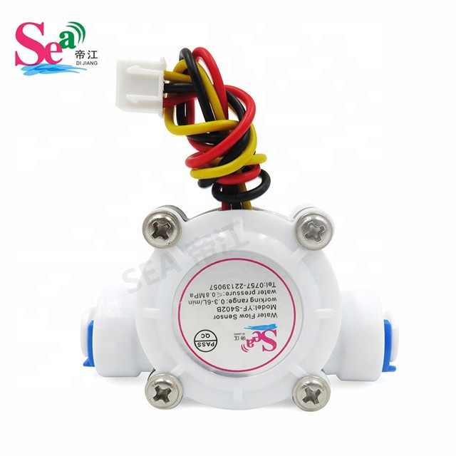 Wasserdurchflusssensor Hallsensor, 0.3-6L/min Water Flow Hall Sensor Switch mit G1/4 Zoll Widerhakenstecker, Durchflussmesser Ersatzteil für Warmwasserbereiter Kaffeemaschine [YF-S401