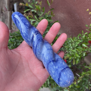 Baguette de massage torsadée Heisenberg en quartz aventurine bleue, faite à la main, pour exercices de Kegel, jouet sexuel pour adultes - Product Image 2