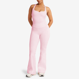 Gran oferta <span class=keywords><strong>Tik</strong></span> <span class=keywords><strong>Tok</strong></span> 2 piezas conjunto de Yoga para mujer sensación desnuda lujo Nylon Spandex transpirable ropa deportiva Pilates Ballet gimnasio Fitness conjuntos - Product Image 6