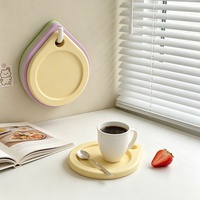 Early Riser INS Moule en silicone DIY pour sous-verre suspendu en forme de goutte d'eau, tapis de café en plâtre d'aromathérapie, support résistant à la chaleur, kit d'artisanat parfumé