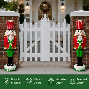 Soldes Exceptionnelles : Figurines en Plastique Stables avec LED Intégrées, Statues Moulées par Soufflage, Grands Soldats Jouets en Plastique, Décorations de Noël Extérieures - Product Image 1