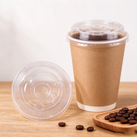 Couvre-gobelet en PLA jetable pour la restauration professionnelle, compostable et biodégradable, pour les boissons glacées à emporter