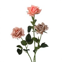 Bouquet de roses Morandi Floravital – Vente directe usine – Fleurs en soie douces au toucher, hydratantes, à bords roulés – Idéal pour mariages et décoration intérieure