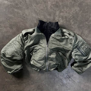 Chaqueta Impermeable Reversible de Nailon, Gruesa, Abrigada, con Hombros Caídos, Estilo Bomber, Holgada, para Exteriores, Color Naranja Brillante - Product Image 3