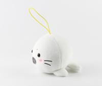 En vrac 4 pouces marron/blanc océan sceau pendentif grosse tête mignon Expressions longues dents animaux en peluche cartable en peluche porte-clés jouets
