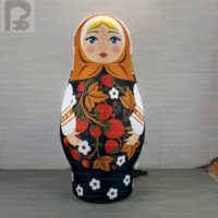Poupée gigante gonflable LED lumineuse Matryoshka russe de 2m, 3m, 4m pour festival/événement culturel en extérieur
