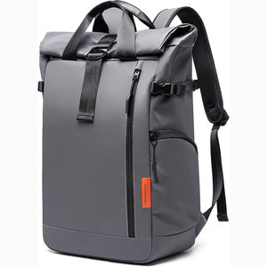 Free Sample Casual Sports Travel School Student Large Capacity Laptop <b>Backpack</b> <b>Waterproof</b> <b>Roll</b> <b>Top</b> Oxford Design for Men - Product Image 1