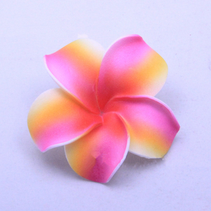 Ornements de cheveux de fête hawaïenne décoration de gâteau d'anniversaire de mariage 7CM Plumeria artificielle bicolore <span class=keywords><strong>Rubra</strong></span> - Product Image 1