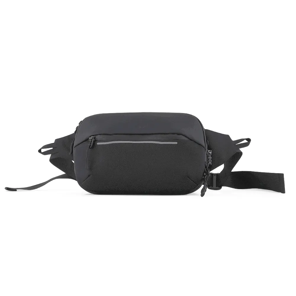 wholesale low MOQ daily used small sport casual training customized black men's belt bags waterproof waist bag