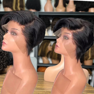 <span class=keywords><strong>Wig</strong></span> alami 13x4 renda Frontal Perruque <span class=keywords><strong>Pixie</strong></span> rambut manusia keriting Bob pendek <span class=keywords><strong>Pixie</strong></span> potong renda <span class=keywords><strong>Wig</strong></span> untuk WANITA HITAM - Product Image 1